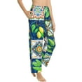 thumbnail image 2 of Bingfone Pajamas For Women,Lemon And Leaves Pajama Pants With Pockets-Large, 2 of 9