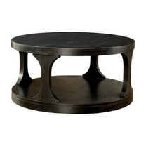 Carrie Transitional Coffee Table, Antique Black