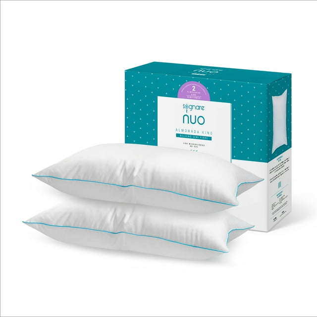 Almohada Sognare NUO 2 Pack King Size Semi Firme HIPOALERGENICA