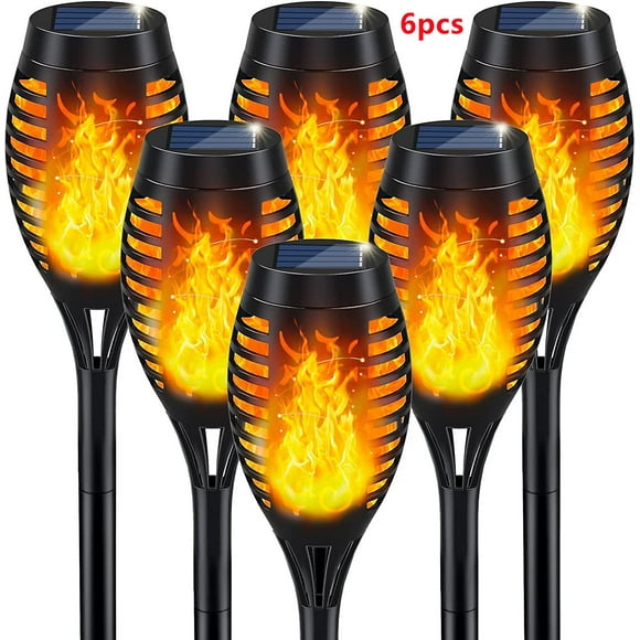 Solar Outdoor Lights, Solar Tiki Torches With Flickering Flame For Garden Decor, Solar Garden Lights, Waterproof Solar Powered Outdoor Lights, Led Tor