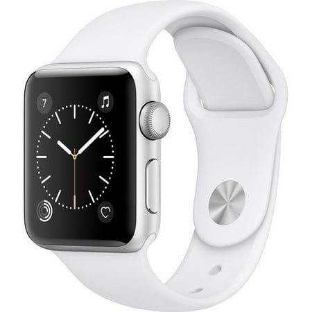 Agent Series Team Watch - Apple Watch Series 2 Smartwatch 42mm, Silver Aluminum Case/ White Band (Newest Model) (Refurbished)