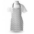 thumbnail image 4 of Grey and White Apron, Raindrops Clouds Sky Hand Drawn Style Stormy Weather Graphic, Unisex Kitchen Bib with Adjustable Neck for Cooking Gardening, Adult Size, Grey White, by Ambesonne, 4 of 4