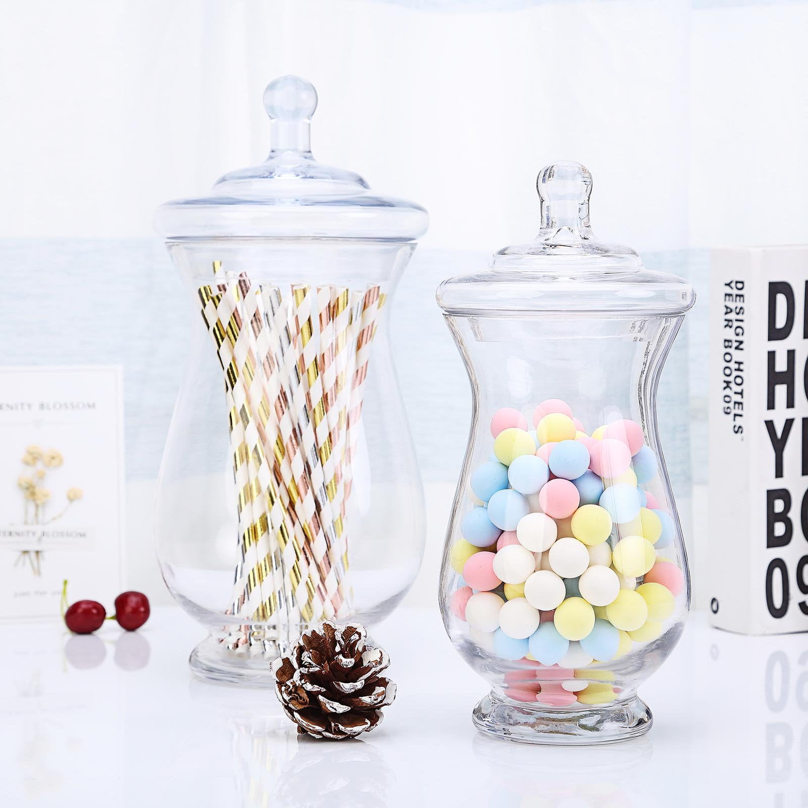 Clear Glass Apothecary Jars Decorative Ceiling Ideas 2 Pack Clear