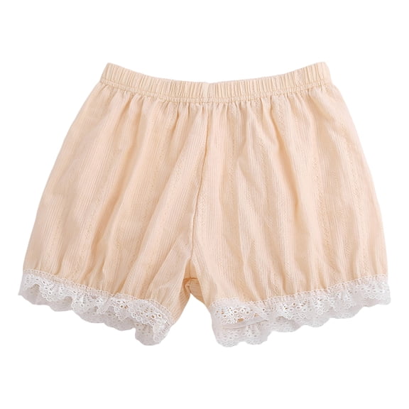 Emitonse Girls' Baby & Toddler Shorts Baby Girl Clothes Toddler Girls Bike Shorts Dance Cartwheel Under Dress Short for Baby Girl Beige,Size 7-8 Years