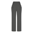 thumbnail image 6 of PWPSG Women's High Waist Crossover Slim Fit Flare Athletic Pants, High Stretch Yoga Trousers for Workout, Fitness & Active Lifestyle Gray XL, 6 of 6