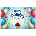 thumbnail image 3 of Colorful Theme Happy Birthday Banner Decorative Design Birthday Party Banner Balloon Decoration Celebration Banner for Kids Party Indoor Decoration Photo Shoot, 3 of 8
