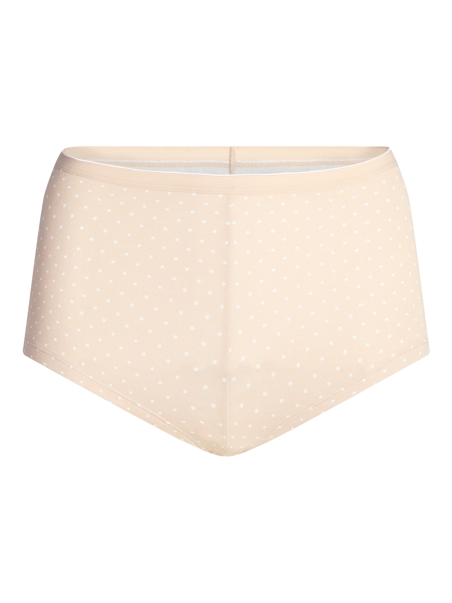 Joyspun Women's Cotton-Blend Boyshort Panties, 6-Pack, Sizes S-XXXL
