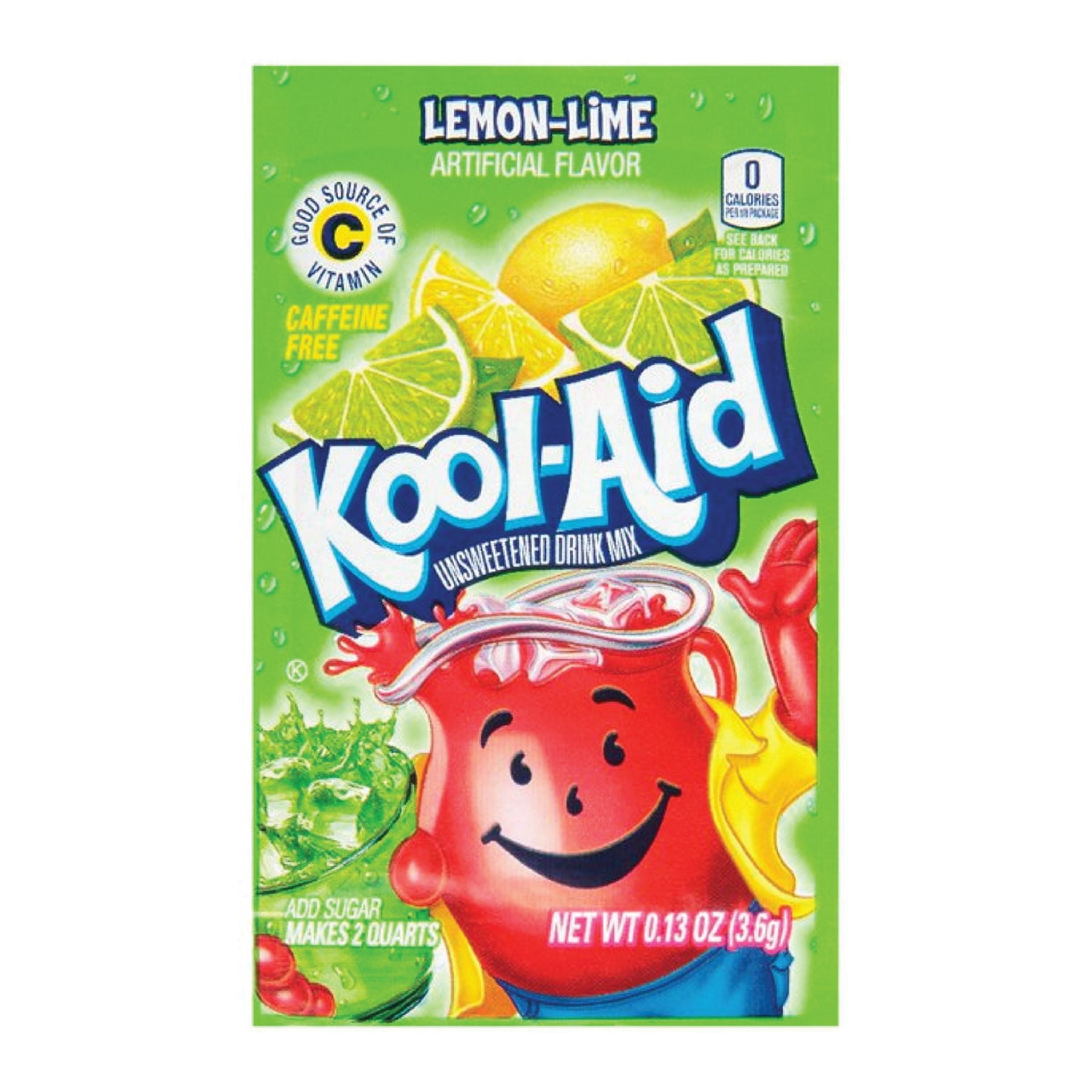 Haberdasher Full Box 48 Packets Kool-Aid Lemon Lime Drink Mix
