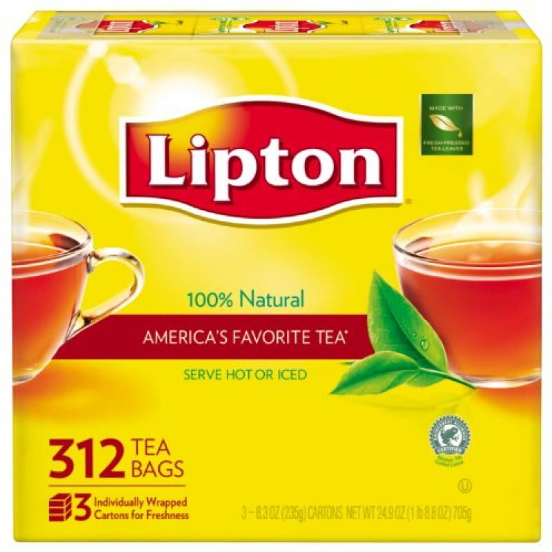 Lipton Black Tea Bags, America's Favorite Tea 312 ct - Walmart.com