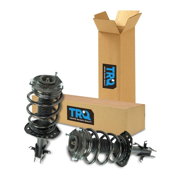 TRQ Front Strut & Coil Spring Assembly Set Driver & Passenger Sides Fits Select 15-18 Chevrolet City Express 13-20 Nissan NV200