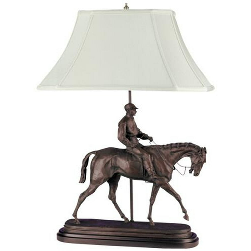 Sculpture Table Lamp EQUESTRIAN Traditional Horse Jockey Boy 1Light
