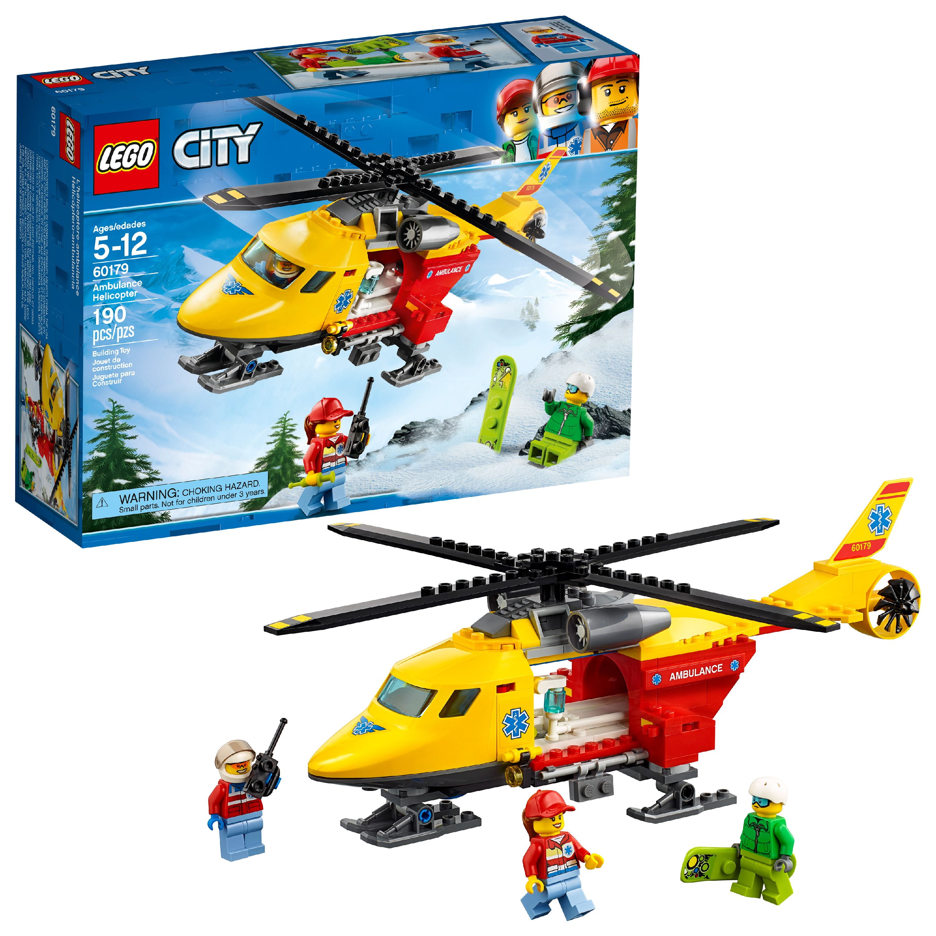 LEGO Great Vehicles Ambulance Helicopter 60179 - Walmart.com