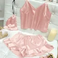 thumbnail image 7 of Fashion Sexy Underwear Set Women‘s 2 Pieces Sleepwear Pyjamas Silk Satin Bellyband Cami Top and Shorts Pajamas for Women Pijamas, 7 of 7