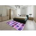 thumbnail image 5 of Ahgly Company Machine Washable Indoor Rectangle Transitional Dark Orchid Purple Area Rugs, 3' x 5', 5 of 7