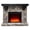 Warm Gray Stone, variant on LIVILAND 44 in. Freestanding Electric Fireplace in Warm Beige Stone