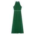 thumbnail image 2 of iiniim Women's Long Lyrical Dance Mesh Sleeveless Split Dress Modern Contemporary Dancewear Green L, 2 of 7