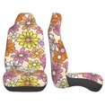 thumbnail image 2 of LAKIMCT Retro Floral Car Seat Covers Vehicle Front Seat Covers Universal Fit Seat Protector, 2 of 9