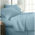 thumbnail image 3 of Pure Egyptian Cal-King Size Cotton Bed Sheets Set 1000 Thread Count Bedding – Cal-King Size Bed 21" Inch Deep Pocket Cal-King Sheets - Light Blue, 3 of 7