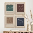 thumbnail image 5 of PixonSign Framed Wall Art Mid-Century Animals Sketch Variety Posters, Set of 4 Colorful Abstract Renaissance Canvas Prints, Rustic Cozy Zen Wall Décor for Home Decor - 11"x14" Natural, 5 of 5