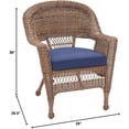thumbnail image 7 of Wicker Patio Chairs Set of 2 with Cushions - Outdoor Furniture for Porch Deck Garden-Color:Honey, 7 of 7