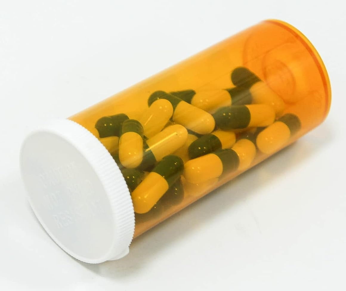 Pharmacy Vials 30 Dram Amber (Pack of 16) Snap Caps Medicine Bottle