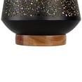 thumbnail image 5 of Northlight Floral Laser-Cut Table Iron Lamp With Wooden Base - 10.75" - Black, 5 of 6