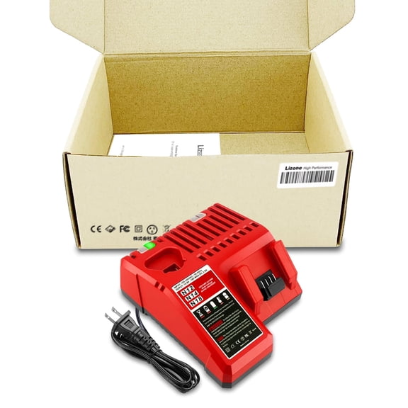 12V 18V Battery Charger Replacement for Milwaukee 12V M12 18V M18 Battery Charger 48-59-1812 48-11-1860 48-11-1850 48-11-1880 48-11-1840 48-11-2420 12V 18V Lithium Battery Charger