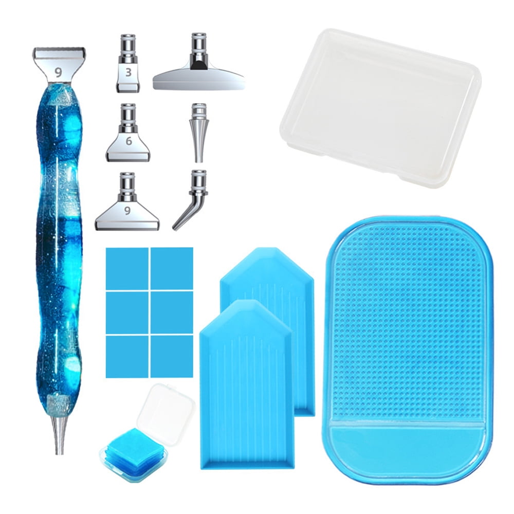 Stainless Steel Tip Diamond Painting Pen Stylus Kits Set Accessories Tool  for Diy Diamond Painting Gem Nail Art Decoration Art,blue,blue，G26581 