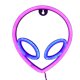thumbnail image 1 of Alien Neon Sign Lámpara de noche decorativa con luz de neón para dormitorio, habitación de los niños, decoración de bar, USB o alimentado por batería (cara rosa de ojo azul), 1 of 5