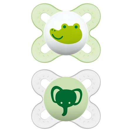 Mam Pacifier Girl Night MAM Pacifiers, Newborn Pacifier, Best Pacifier for Breastfed Babies, ‘Start’ Design Collection, Unisex, 2-Count ()