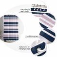 thumbnail image 5 of Navy Blue Pink Striped Shower Curtains for Bathroom Waterproof Fabric Bath Curtains Decor Bath Tub Curtain Gradient Horizontal Lines Decorative Shower Curtain Sets with 12 Hooks, 72x72 Inch, 5 of 6