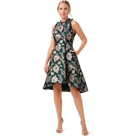 Adrianna Papell HUNTER MULTI Women's Printed Jacquard Dress, US 16