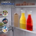 thumbnail image 2 of Bxaolu [50.7oz - 4 Pack] Plastic Carafe with Lid, Large Capacity- Clear Pitcher with Flip Top Lid, Easy-Pour Spout Juice Containers with Lids, Hand Wash Only - Perfect for Mimosa Bar, 2 of 9