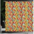 thumbnail image 3 of Ambesonne Cartoon Shower Curtain, Fantasy Alien Robots Print, 69"Wx75"L, Multicolor, 3 of 4