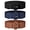 A-Black+Brown+Blue, variant on Women's Elastic Wide Belt Suede Stretchy Wasit Belt for Dresses,Black