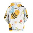 thumbnail image 3 of Cute Bees And Flowers Pattern Men's Women New Sweatshirt Hoodie Men's Plus Size Sweatshirt Hooded Sweatshirt 3d Printed Street Men's Cloth, 3 of 6