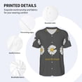thumbnail image 4 of Balery Keep Life Simple Daisy Flower Baseball Jersey for Men Casual Button Down Shirts Short Sleeve Active Team Sports Uniform-4X-Large, 4 of 9