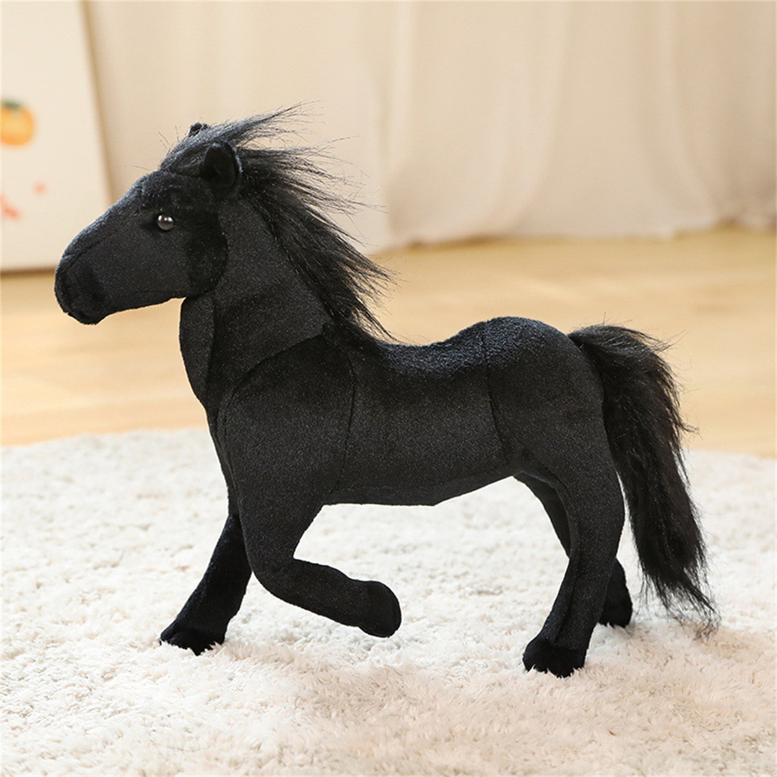 Giunmcul Poupee Cheval en Peluche Cheval Blanc Cheval Brun Cadeau de Noel Decoration de Meubles 50 de Reduction Transparent Walmart