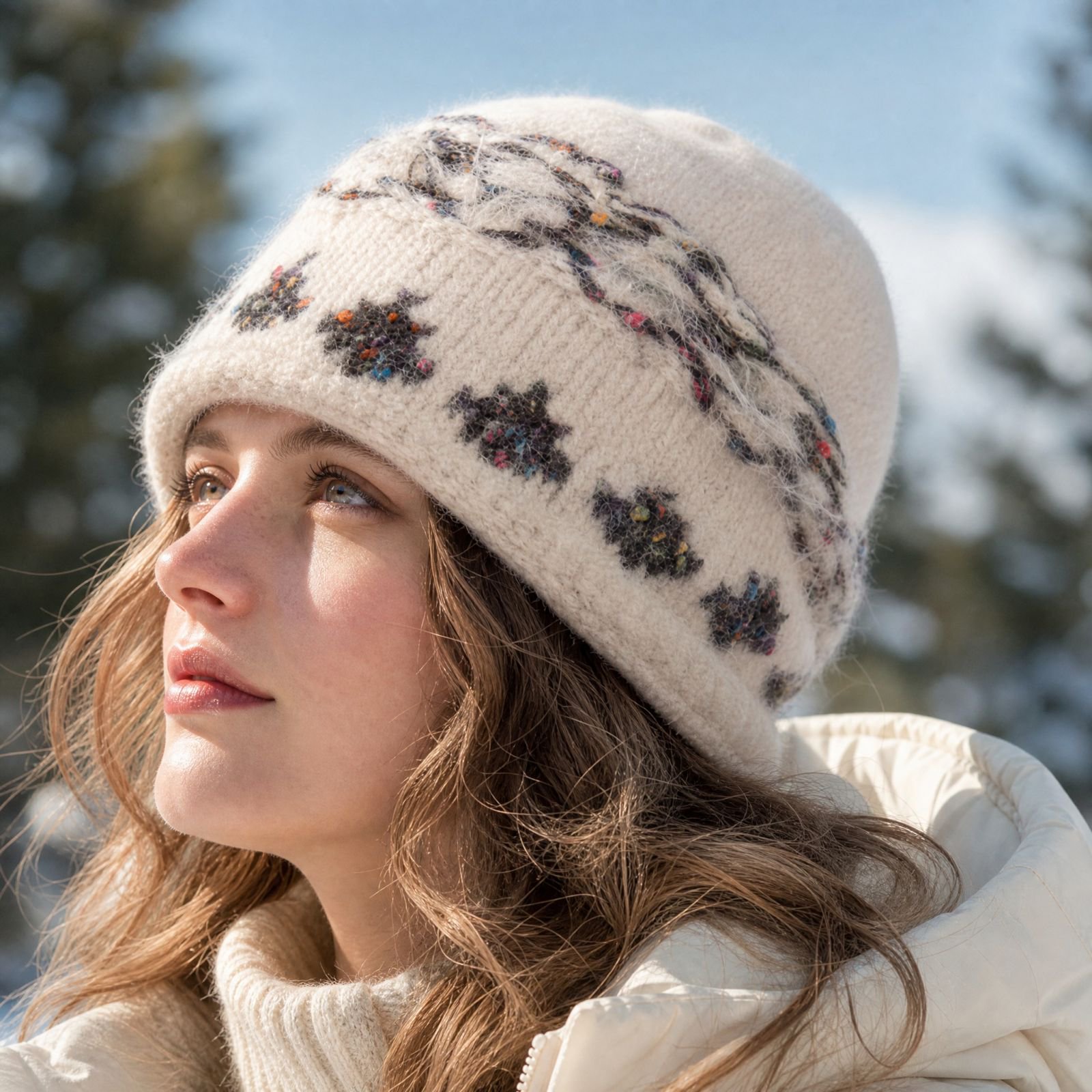 Unisex Slouchy Beanie Hat With Ear Coverage Knit Winter Cap Soft Stretch Cuffed Cold Weather Skull Cap For Adults