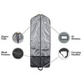 thumbnail image 3 of Drevy Keepsakes Deluxe Garment Bag Set - Premium Polyester - Full Length Zipper - ID Window - Carrying Handles - Stowaway Pouch - Closet Storage-Grey, 3 of 8