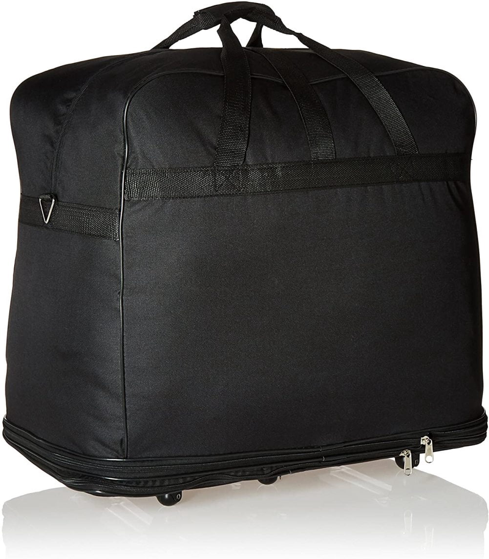 Hipack Travel Rolling Duffle Bag 30" Large Black