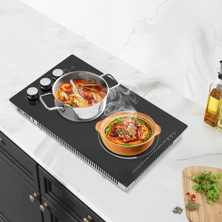 Electric Stovetop, Electric Cooktop, 2 Burners Electric Cooktop