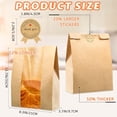 thumbnail image 4 of 200 Pcs Bread Bags for Homemade Bread, Sourdough Paper Bags With Window, 50% Thicker 13.7x8.2x3.7in, A Large Bakery Bag Used for Storage Sourdough & Snacks, 210 Cute Sealing Stickers With Ties, 4 of 5