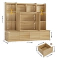 thumbnail image 2 of Homfa 10 Cubes Kids Toy Storage Organizer, 4 Drawers Kids Bookcase and Bookshelf with Doors & Adjustable Shelves for Playroom Kids Room, Natural Color, 2 of 8