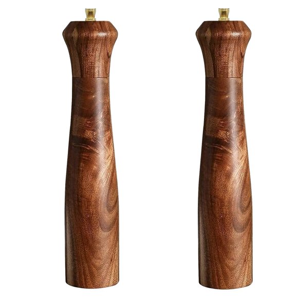 Wooden Salt and Pepper Grinder set,Manual Salt and Pepper Mills,salt grinder refillable,pepper mill with Adjustable Coarseness,salt and pepper grinders shaker T