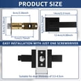 thumbnail image 2 of Grusce Poignée de Porte d'Entrée Extérieure, Boutons de Porte Réversibles avec 3 Clés, Levier de Porte d'Entrée en Alliage de Zinc, Poignée de Porte de Garde-Robe Noir Mat, Poignée de Porte d'Intimité Intérieure pour Chambre, Bureaux, Pièces, 2 of 9