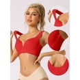 thumbnail image 3 of Unique Bargains Women's Universal Non-Wired Bra Push Up Vest Bralette Red 36 E, 3 of 5