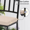 thumbnail image 3 of Metal Outdoor Bar Stools Counter Height Barstools with Beige Cushions (4-Pack), 3 of 8
