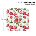thumbnail image 2 of Yiaed Strawberry1 Print Leather Coasters for Drinks - Cup Coasters Coffee Table Kitchen Table Bar, Home & Office Gifts Handmade Drink Coasters-Square, 2 of 6