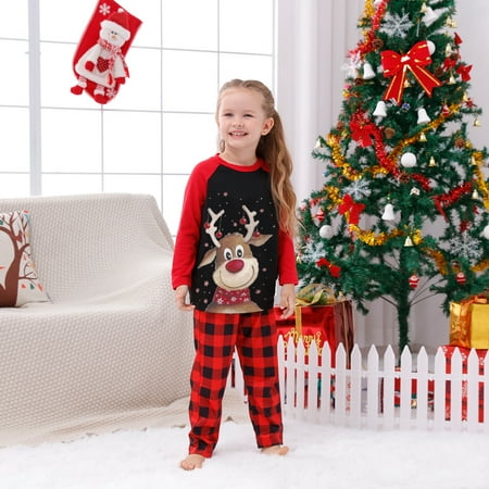 

Matching Family Pajamas Elf Christmas Tree Print PJ s for Family Festive for Adults Kids Babies